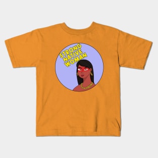 Strong Native Woman Kids T-Shirt